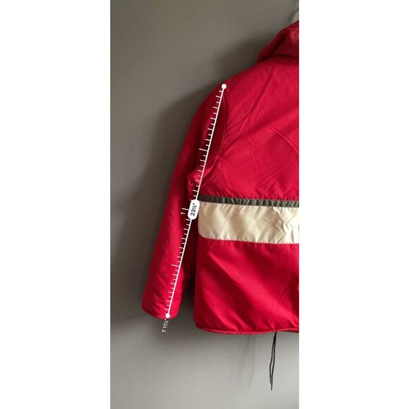 Vintage Stearns Flotation PFD III Red Full Zip Coat Jacket Adult Sz S USA Hood - Picture 5 of 11